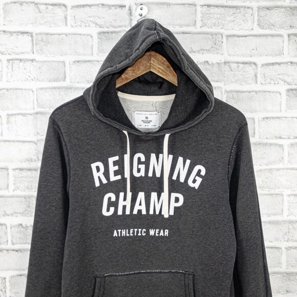 REIGNING CHAMP Men's Terry Pullover Hoodie Sweater in Gray size Small - Picture 4 of 8